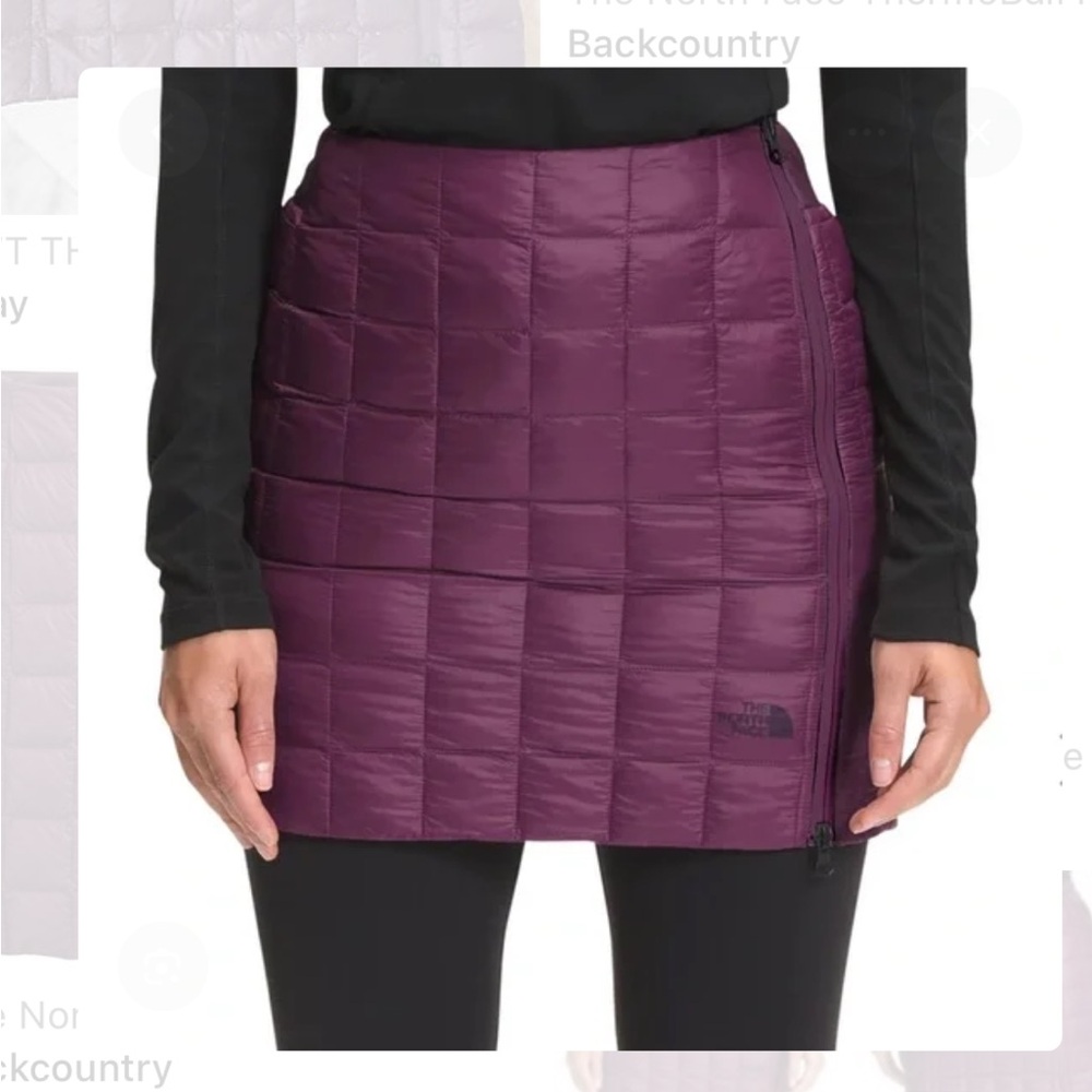 The North Face Burgundy Quilted Mini Skirt